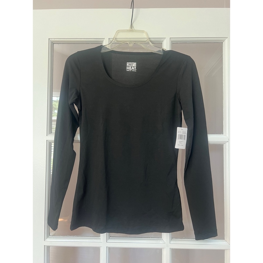 32 Degrees Heat Black Scoop Neck Long Sleeve Baselayer Shirt - NWT
